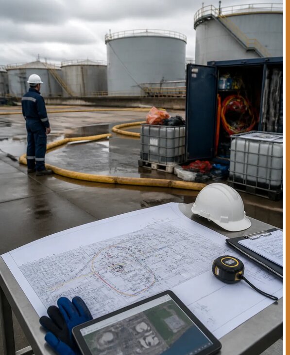 Разработка плана ликвидации разливов нефти в Сланцах